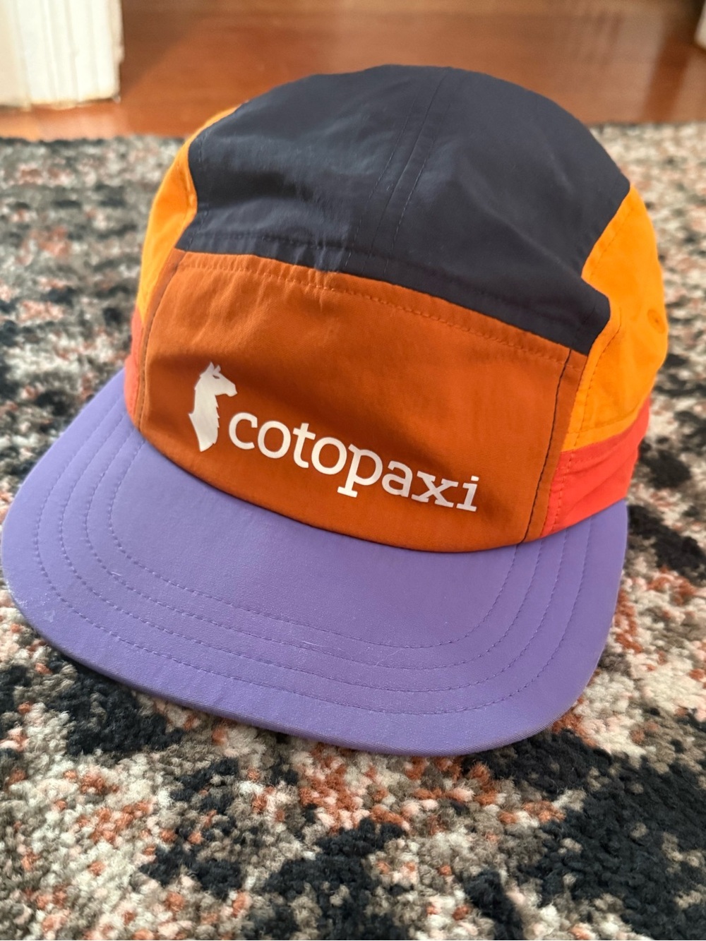cotopaxi Colorblock Five-Panel Cap - Navy, Orange, Purple, Red